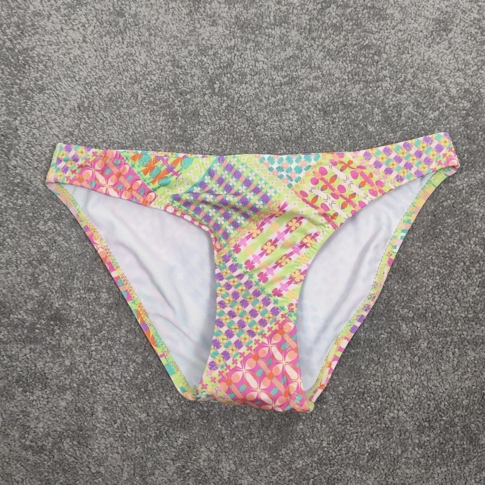 ZARA Girls' Bright Multicolor Bikini Bottoms with UPF 50+ Protection (Size 9-10)
